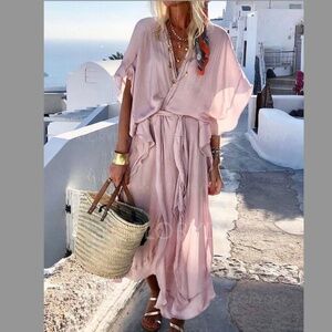 Floryday Boho Summer Wrap Dress
